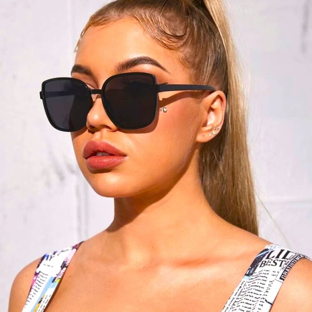 Black on Black Oversized Sunglasses